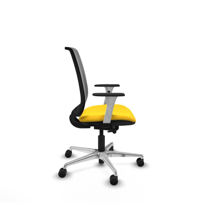 PIQUERAS Y CRESPO Alares Silla de Oficina Traslack Malla Negra y Similpiel Amarillo PIQUERAS Y CRESPO Alares Silla de Oficina Traslack Malla Negra y Similpiel Amarillo