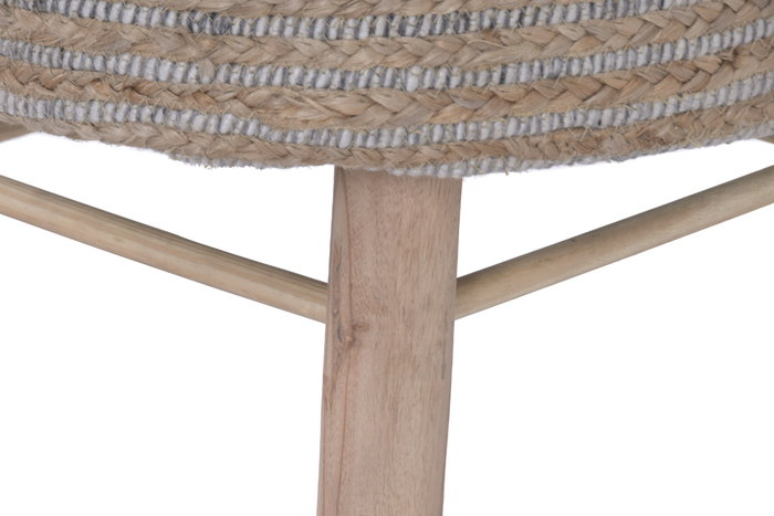DKD Home Decor Reposapiés de Lana y Yute Trenzado a Mano DKD Home Decor Reposapiés de Lana y Yute Trenzado a Mano
