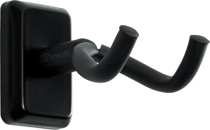 FRAMEWORKS Soporte de Pared Negro para Guitarra/Bajo, Dimensiones 152.4x95.3x63.5 mm