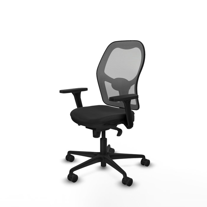 PIQUERAS Y CRESPO Silla de oficina Jorquera con mecanismo Sincro, Polipiel Negra y Malla Gris PIQUERAS Y CRESPO Silla de oficina Jorquera con mecanismo Sincro, Polipiel Negra y Malla Gris