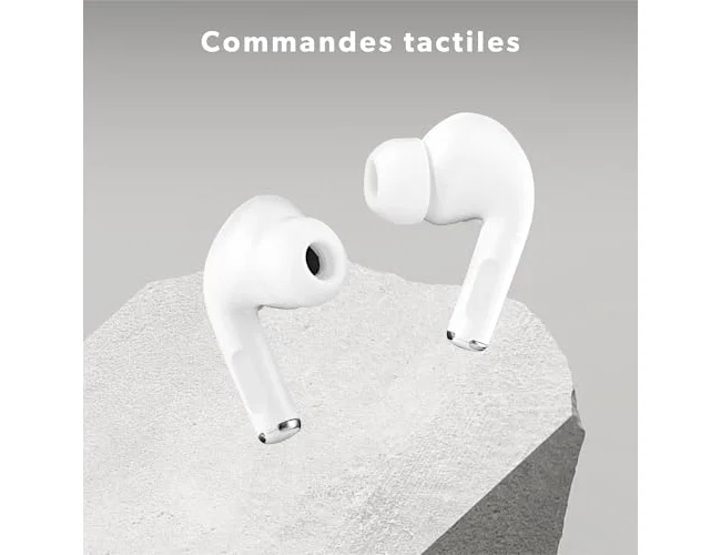 TNB FEAT 3 Auriculares Intraurales TWS con Caja de Carga - Blanco