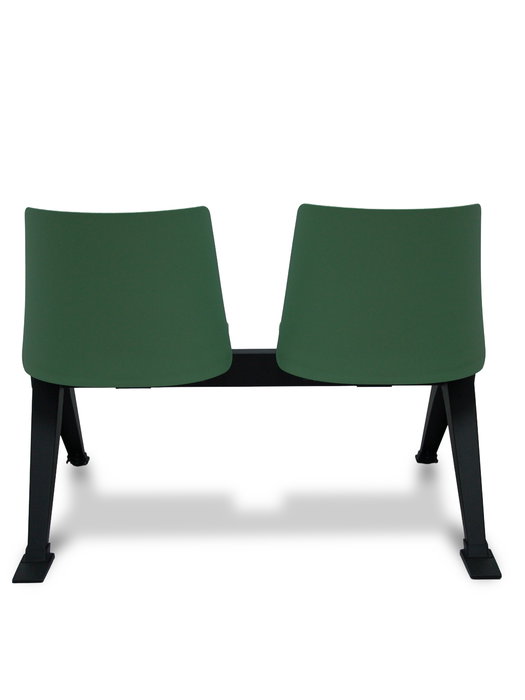 Bancada de PVC color Verde. Sin brazos y No aplica