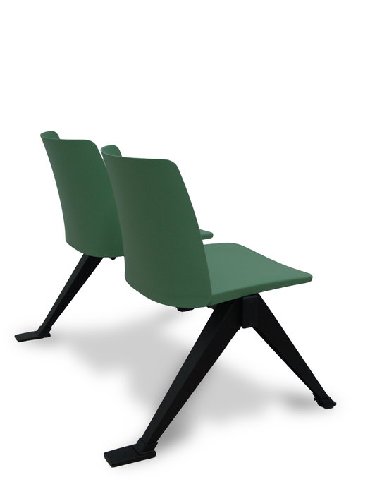 Bancada de PVC color Verde. Sin brazos y No aplica