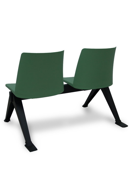 Bancada de PVC color Verde. Sin brazos y No aplica