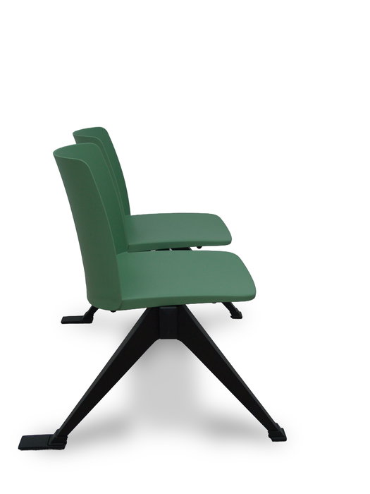 Bancada de PVC color Verde. Sin brazos y No aplica