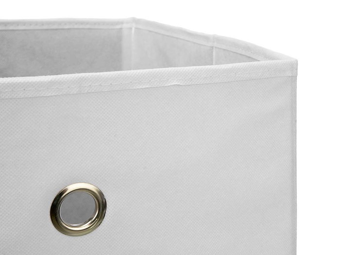 Kipit Caja Organizadora Plegable, 35 x 35 x 58 cm, para Almacenaje, TNT y Cartón, Color Blanco, Gris o Negro (Set de 12)