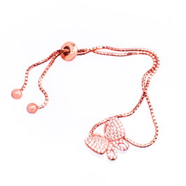 Folli Follie Brazalete de Plata de Ley Rosa 12cm