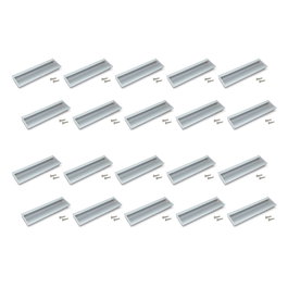 Emuca Lote de 20 tiradores para mueble Alfafar, L190mm, intereje 160mm, Aluminio, Anodizado mate