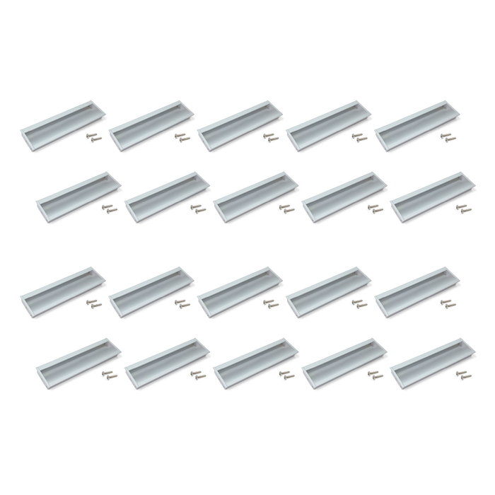 Emuca Lote de 20 tiradores para mueble Alfafar, L190mm, intereje 160mm, Aluminio, Anodizado mate Emuca Lote de 20 tiradores para mueble Alfafar, L190mm, intereje 160mm, Aluminio, Anodizado mate