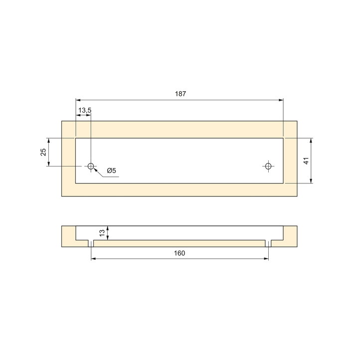 Emuca Lote de 20 tiradores para mueble Alfafar, L190mm, intereje 160mm, Aluminio, Anodizado mate Emuca Lote de 20 tiradores para mueble Alfafar, L190mm, intereje 160mm, Aluminio, Anodizado mate
