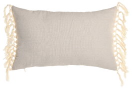 DKD Home Decor Cojín Algodón Crema 50x30x40 mm (Pack de 2)