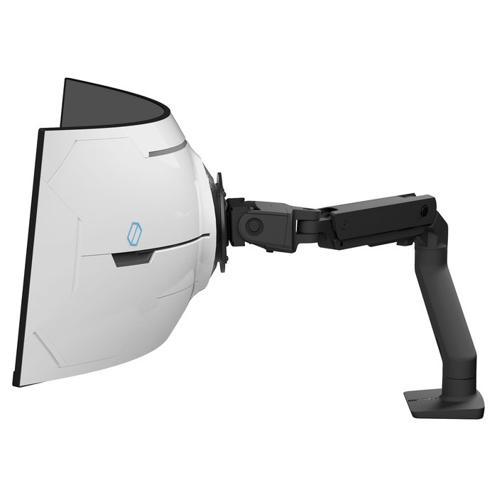 Ergotron HX Monitor Arm with VHD Pivot - Brazo de Monitor para Escritorio, Negro Mate, Soporta 17 kg y Monitores Curvos 1000R Hasta 57" (144.8 cm)