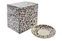 DKD Home Decor Tetera Colonial Marron Blanco Cristal Porcelana 13.5 x 14 x 16.5 cm (2 Unidades)