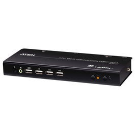 ATEN CS742H Conmutador KVM 2 Puertos USB Dual Monitor 4K HDMI 5120x1440 QHD con Cables USB y Hub