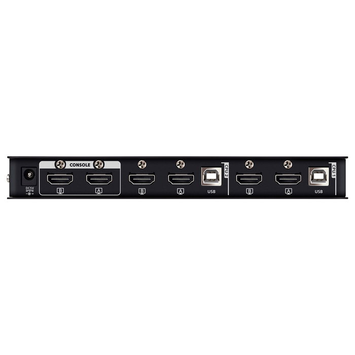 ATEN CS742H Conmutador KVM 2 Puertos USB Dual Monitor 4K HDMI 5120x1440 QHD con Cables USB y Hub