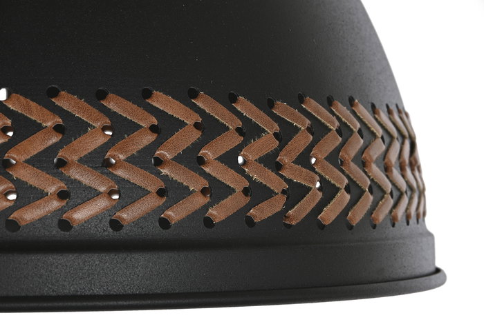 DKD Home Decor Lámpara Techo Moderno Negro Crema Metal Metal Plafón E27 50W 220V 39 x 22 x 39 cm (2 Unidades)