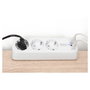 Digitus DA-70626 Regleta de sobremesa con 3 tomas y 3 USB, Blanco
