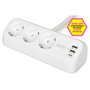 Digitus Regleta DA-70626 con 3 Tomas AC y 3 Puertos USB, Blanca