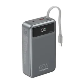 Gembird Power bank 20000 mAh 65 W Fast Charging con cables integrados negro