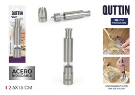 Quttin Molinillo de Especias a Presión 2.6 x 15 cm (18 Unidades)