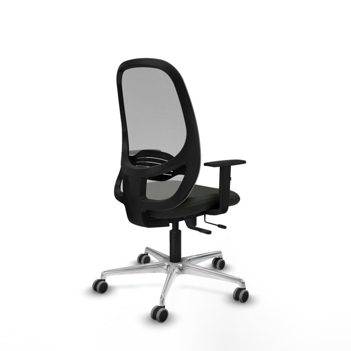 PIQUERAS Y CRESPO Silla de oficina Cilanco con mecanismo Sincro/Traslack, Gris y Negro