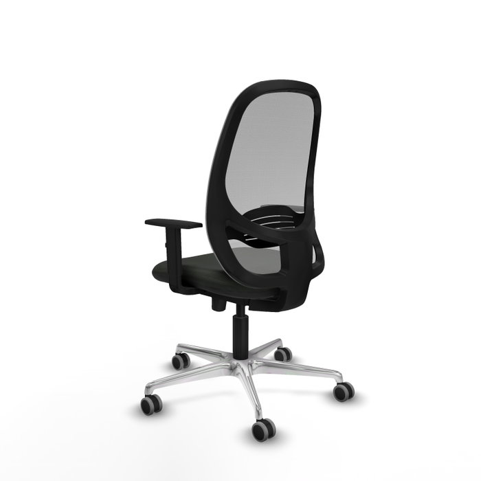 PIQUERAS Y CRESPO Silla de oficina Cilanco con mecanismo Sincro/Traslack, Gris y Negro