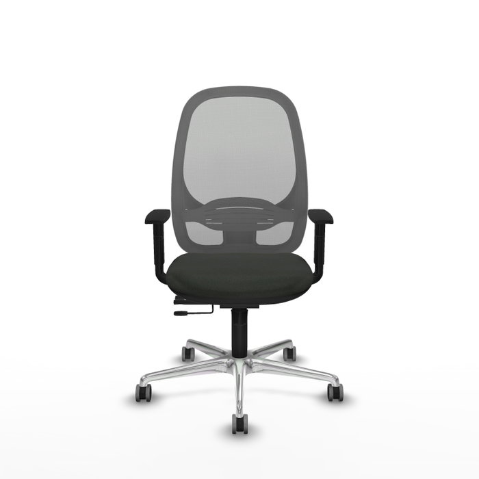 PIQUERAS Y CRESPO Silla de oficina Cilanco con mecanismo Sincro/Traslack, Gris y Negro