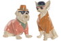 DKD Home Decor Figura de Perro en Vinilo, Surtido de 2 Unidades