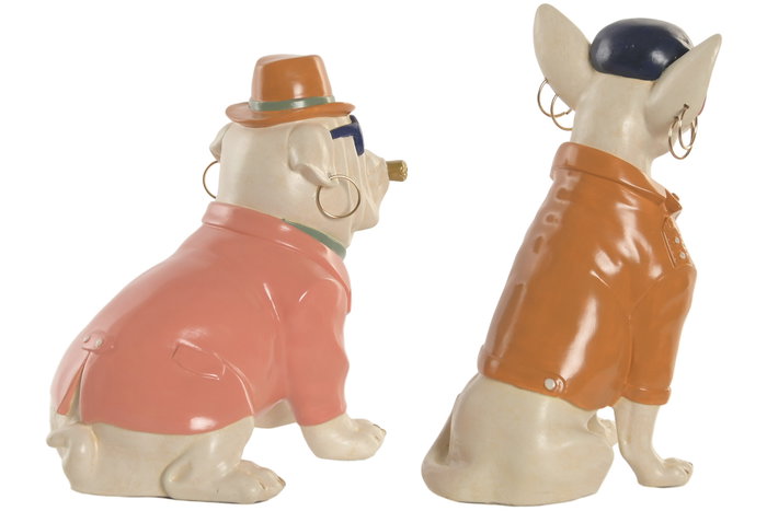 DKD Home Decor Figura de Perro en Vinilo, Surtido de 2 Unidades DKD Home Decor Figura de Perro en Vinilo, Surtido de 2 Unidades