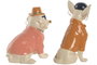DKD Home Decor Figura de Perro en Vinilo, Surtido de 2 Unidades