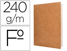 Liderpapel Subcarpeta Folio Kraft Bicolor Interior Blanco 240g/m2