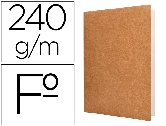 Liderpapel Subcarpeta Folio Kraft Bicolor Interior Blanco 240g/m2 Liderpapel Subcarpeta Folio Kraft Bicolor Interior Blanco 240g/m2