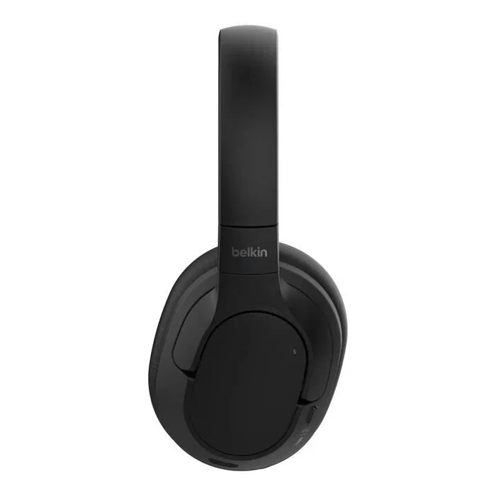 Belkin AUD008HQBK Auriculares Inalámbricos Diadema con Cancelación de Ruido (ANC) Bluetooth 5.4 para Llamadas y Música - USB-C y Cable 3.5mm Incluido - Color Negro
