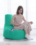 EVA Sport Puf de Jardín Turquesa - Máxima Comodidad, Durabilidad y Resistente a la Intemperie, Ideal para Exteriores