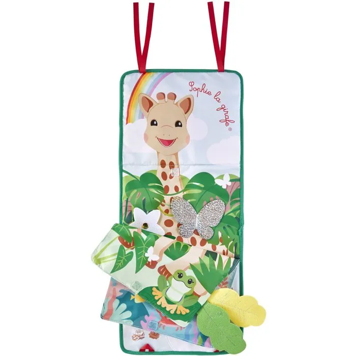 Sophie La Girafe Libro de Aprendizaje Temprano Desplegable SOP3056562308617 con Soporte, Espejo y Actividades Sensoriales - Sophie La Jirafa