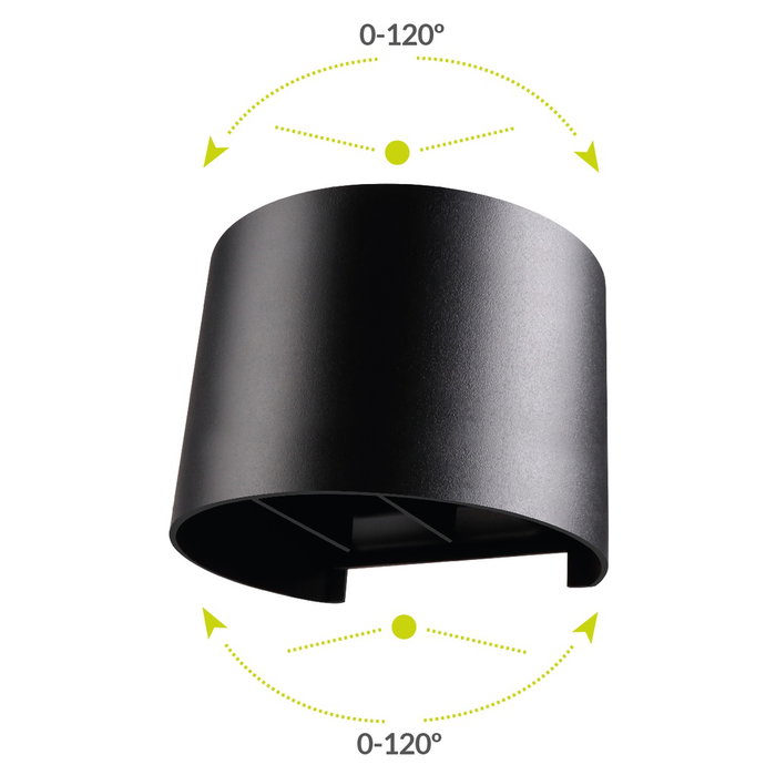 GSC Evolution Bañador pared LED Sumbe redondo apertura de luz regulable 7W Gris antracita GSC Evolution Bañador pared LED Sumbe redondo apertura de luz regulable 7W Gris antracita