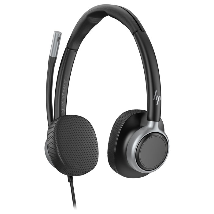 HP Poly Mission 625 Stereo USB Wired Headset Negro