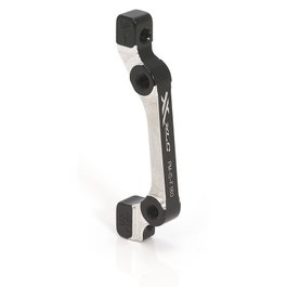 XLC Adaptador de frenos de disco BR-X. Para frenos Postmount. Elaboración CNC. Color negro/plata.