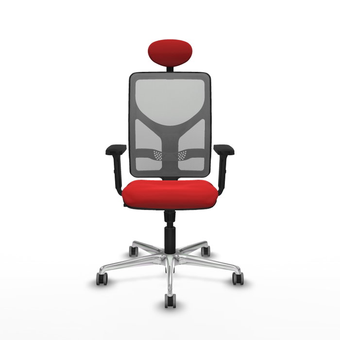 PIQUERAS Y CRESPO Silla de oficina Motilla con mecanismo Sincro, Rojo y Gris PIQUERAS Y CRESPO Silla de oficina Motilla con mecanismo Sincro, Rojo y Gris