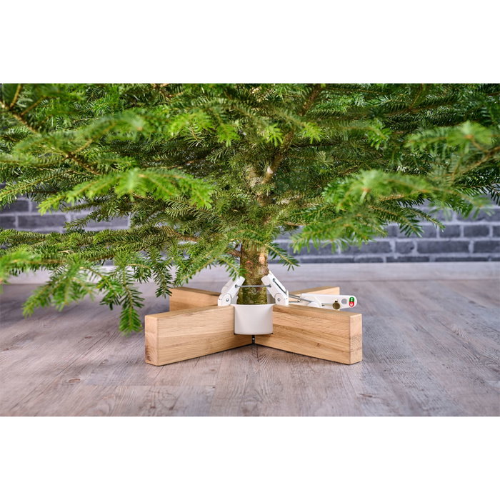 Krinner Kopenhagen White soporte para árbol de Navidad 2,5 m / 12 cm