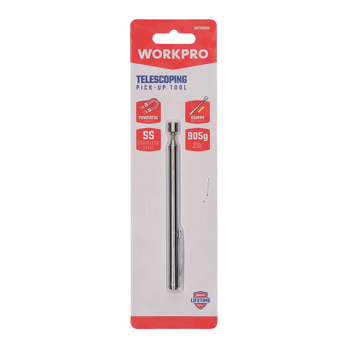 Workpro Puntero Magnético Extensible 650 mm Acero Inoxidable