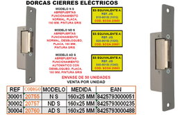 Dorcas Abrepuertas Monoblock S-3118-db110ga con Memoria y Armadura Corta 25mm Gris