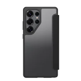 OtterBox React Folio Series para Samsung Galaxy S25 Ultra, Transparente/Negro