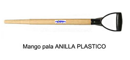 SIFER Mango de Madera Barnizada para Pala de Anilla 860 mm