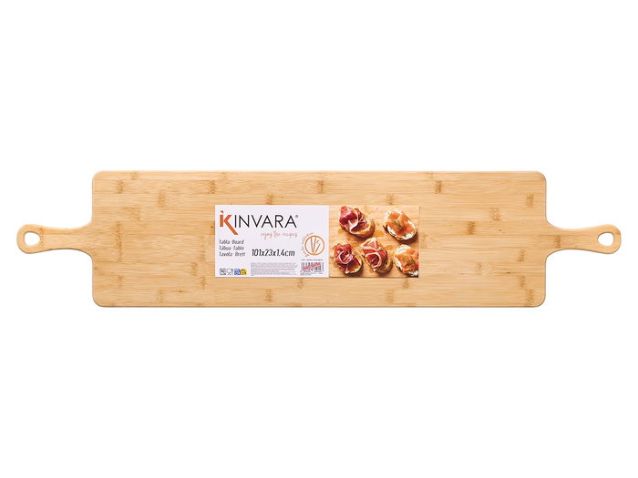 KINVARA Tabla de servir con 2 asas de bambú