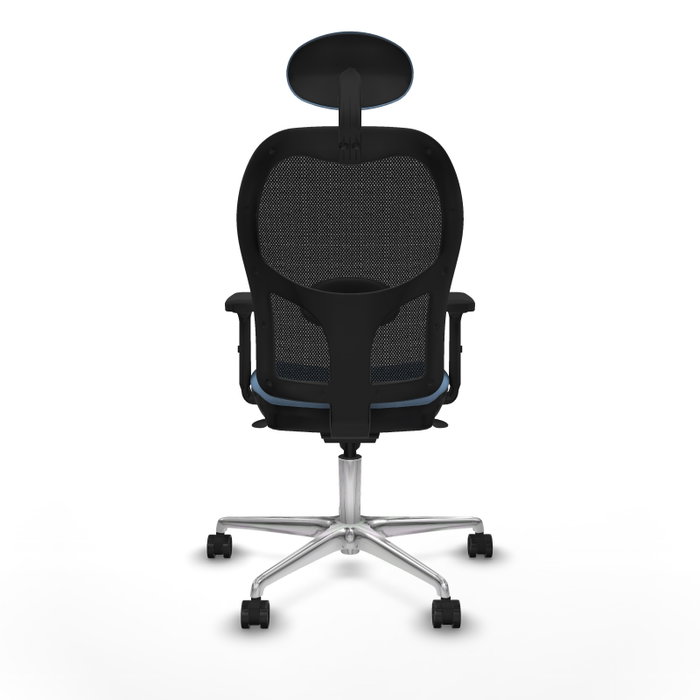 PIQUERAS Y CRESPO Silla de oficina Jorquera con mecanismo Sincro, Azul cielo y Negro