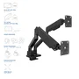 ACT Brazo para 2 Monitores de hasta 34 Pulgadas Office Solid Pro con Resorte de Gas