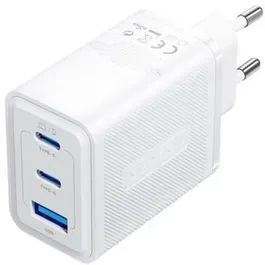 Vention FERW0-EU Cargador de Pared GaN con 3 Puertos USB (2x Tipo-C, 1x USB-A) 65W Carga Rápida