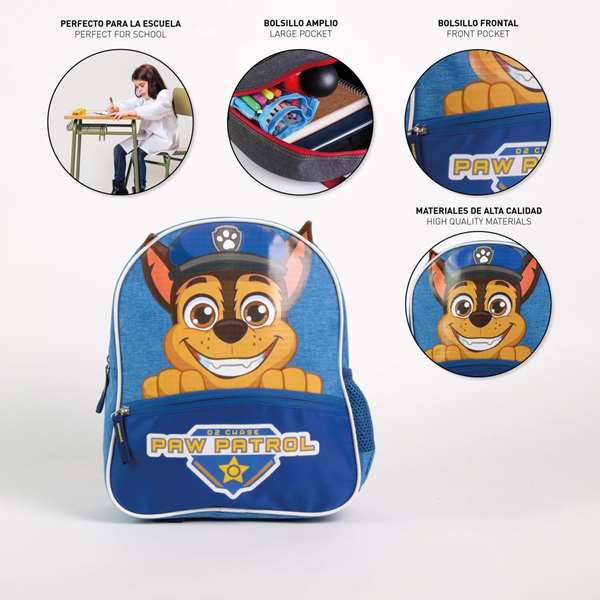 Cerdá Mochila Infantil Paw Patrol 2.5 x 3.0 x 1.0 cm Azul para niños de 3 años