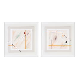 Cuadro Pintura Abstracto Lienzo 2/M 98 X 98 cm (Set de 2)